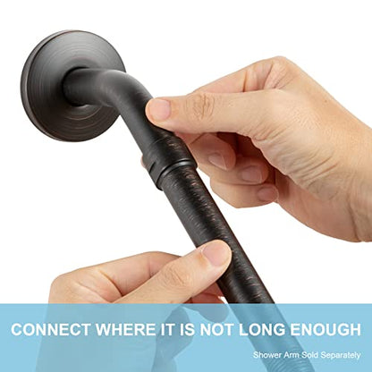 OFFO Shower Head Extension Arm, Oil Rubbed Bronze 6 in Shower Arm Extension Shower Head Extender Made of 304 Stainless Steel Shower Pipe Extension - color: Oil Rubbed Bronze, style: 6 in