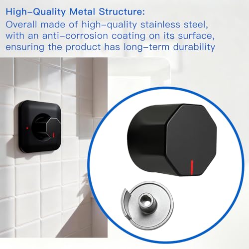 All Metal Replacement for Moen Tub/Shower Lever Handle, Compatible with Moen Posi Temp Shower Handle and for Cartridge,Single Handle Faucets for Adjust Water Volume and Temperature,Knob Black - color: Knob Black