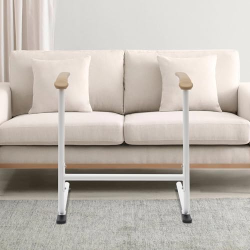 Chair Lift Assist for Elderly, Couch Stand Assist for Seniors Standing Aids Supports Devices, Heavy Duty Mobility Assistance Frame Freestanding, Bathroom Toilet Safety Rail 330 lbs Capacity, Ergonomic Handles White, 24" x 19.5" x 25.6"