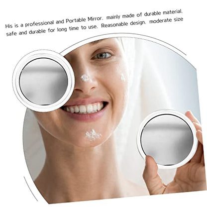 NOLITOY Round Makeup Mirror with Suction Cups 20x Magnification Lighted Magnifying Mirror for Travel and Home