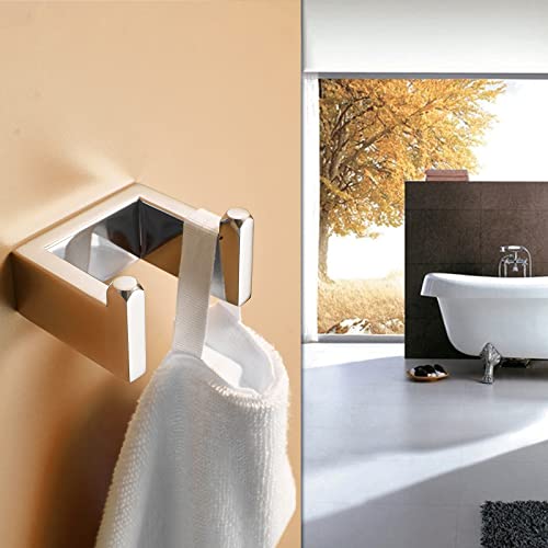 Fapully 5 Piece Bathroom Hardware Accessories Set Chrome Polish | Wall Mounted | Stainless Steel - color: Polished Chrome, style: 5 Piece