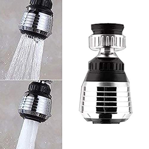 360° Rotate Swivel Water Saving Tap Aerator Diffuser Faucet Nozzle Filter Adapter, Dual Spray Stream, Fits M22 M24 Kitchen Sink & Utility Faucets