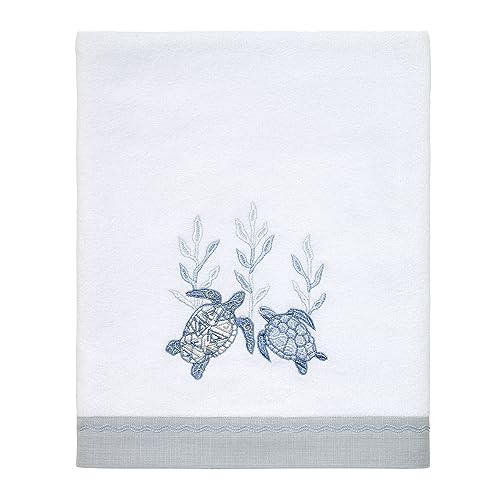 Avanti Linens - 3pc Towel Set, Soft & Absorbent Cotton Towels (Caicos Collection) - color: Optic White, size: 3pc Towel Set