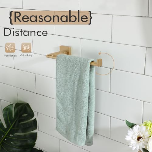KOKOSIRI Towel Bar for Bathroom Wall Hand Towel Rack Holders Champagne Bronze Stainless Steel Heavy Duty Bathroom Organization and Storage, B3006CPG - color: Champagne Bronze