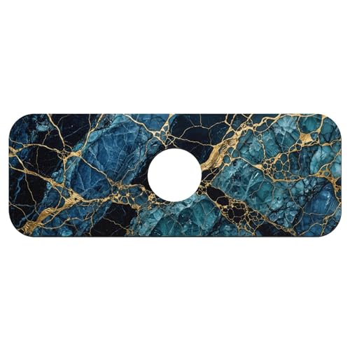 Faucet Fast Absorbent Pad - Navy Gold Marble , Suitable For Kitchen, Bathroom, Island And Other Scenes - color: Navy Gold Marble