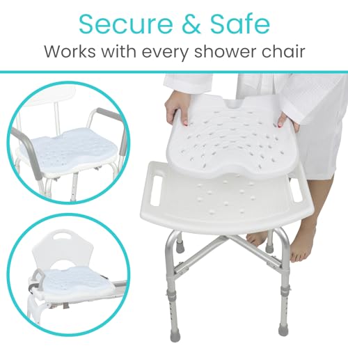 Vive Shower Seat Cushion - Comfortable Support for Pain Relief | Waterproof, Soft Padded & Non Slip for Tub Chairs, Transfer Benches, Bath Stool, Bathtubs - for Seniors, Elderly, Handicap