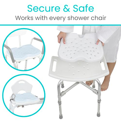 Vive Shower Seat Cushion - Comfortable Support for Pain Relief | Waterproof, Soft Padded & Non Slip for Tub Chairs, Transfer Benches, Bath Stool, Bathtubs - for Seniors, Elderly, Handicap