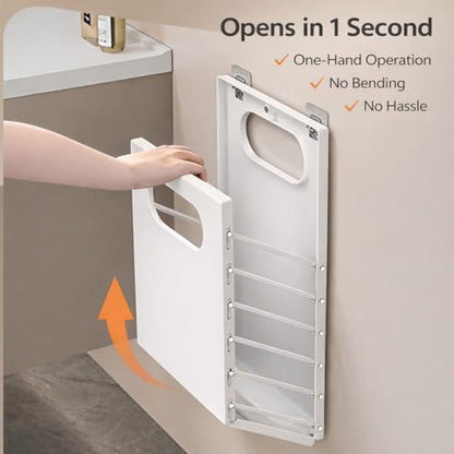 Wall Mounted Laundry Basket, Foldable Slim Hamper for Small Spaces | For socks, underwear and light clothes in RVs, dorms and bathrooms