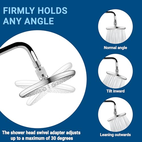 1 Pc Shower Connector Ball Joint Shower Head Swivel Ball Adapter Brass Adjustable Shower Arm Extension Universal Component Polish Chrome - color: Silver