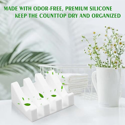 Soap Dish Holder for Shower with Suction Cup, Silicone Soap Holder & Saver Self-Draining Bar Soap Dish Keeps Soap Dry for Bathroom, Kitchen, Bathtub, Extends Soap Life (White-1Pack) - color: White - 1 Pack