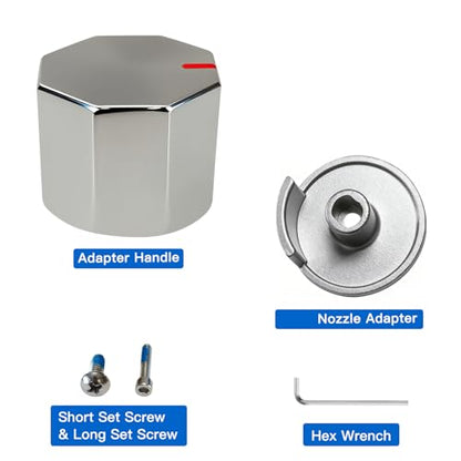 All Metal Replacement for Moen Tub/Shower Lever Handle, Compatible with Moen Posi Temp Shower Handle and for Cartridge,Single Handle Faucets for Adjust Water Volume and Temperature,Knob Chrome - color: Knob Chrome