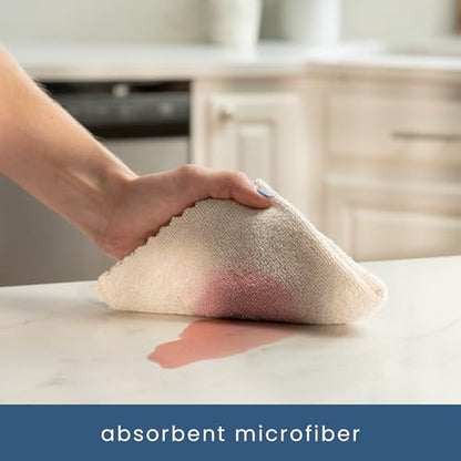 S&T INC. Microfiber Cleaning Cloth, 50 Pack, 11.8" x 11.8", Beige | Storage Box Included, Edgeless Cleaning Cloth for Home and Car, Reusable and Multi-Purpose Cleaning Rags, Machine Washable - color: Beige