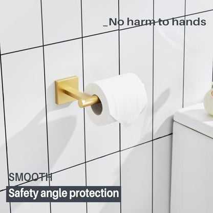 KOKOSIRI Toilet Paper Holder Tissue Paper Dispenser for Bathroom Toilet Roll Holder Wall Mounted, Brushed Gold Stainless Steel B2008BG - color: Brushed Gold, size: Vertical