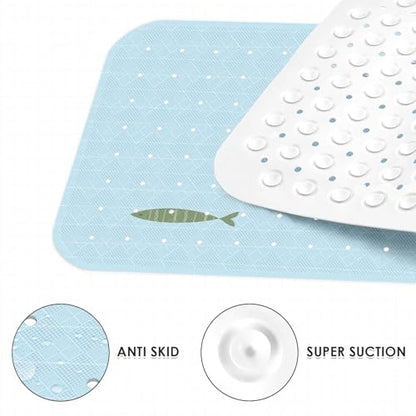 Cute Whale Ocean Bathtub Shower Mat Funny Kids Sea Non-Slip Tub Extra Long Bath Floor 40X16 Inch Machine Washable for Bathroom Tub Bath Mat for Toddler and Baby - color: Cute Whale Ocean