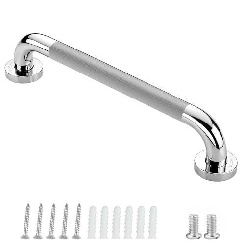 Grab Bars for Shower, 16 Inch Anti Slip Shower Handles for Senior, Safety Bathroom Shower Grab Bar, 304 Stainless Steel Handicap Grab Bars, Elderly Bathtub and Toilet Assist