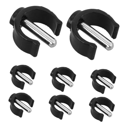 8pcs Replacement Rails Locking Clips and C-Shaped Buckles for Toilet Safety Frames, 22mm Tube Pin Locks for Adjustable Raised Seat, Walker Attachments and Cane Accessories