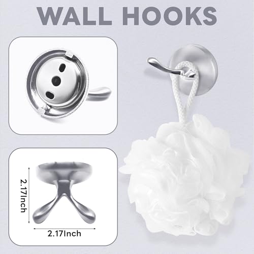 Brushed Nickel Bathroom Hardware Set Wall Mounted Brushed Nickel Accessories Set 4 Pieces Bathroom Hardware Set, 23.6 inch Towel Bar | Towel Hook | Toilet Paper Holder | Hand Towel Holder - color: Nickel
