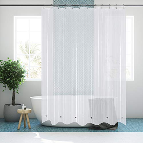 70x70 Shower Curtain Liner Clear | 6 Bottom Magnets,12 Rustproof Grommets,Water Proof Heavy Duty PEVA,70W x 70H for Bathroom - color: Clear, size: 70"W x 70"L (Pack of 1)
