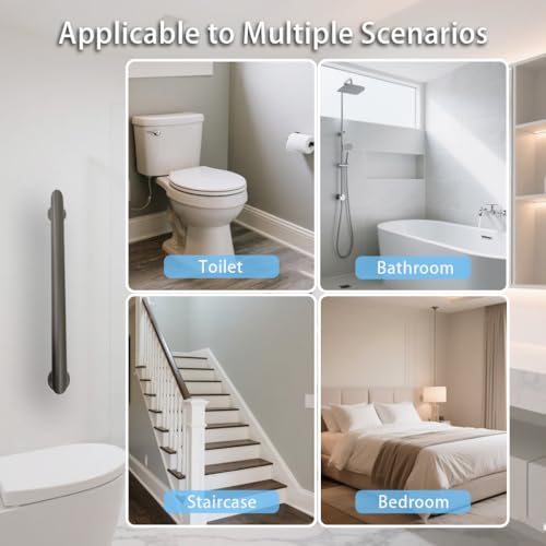 18 in Right Angle Bar, ADA Shower Handle, Polished Chrome, 2 Pack | 304 Stainless Steel, Right Angle Modern Design, ADA Compliant, Easy-Clean Polished Chrome, Safety Handrails for Bath & Shower - color: Right Angle Polished, size: 18 inch - 1.25 inch Dia