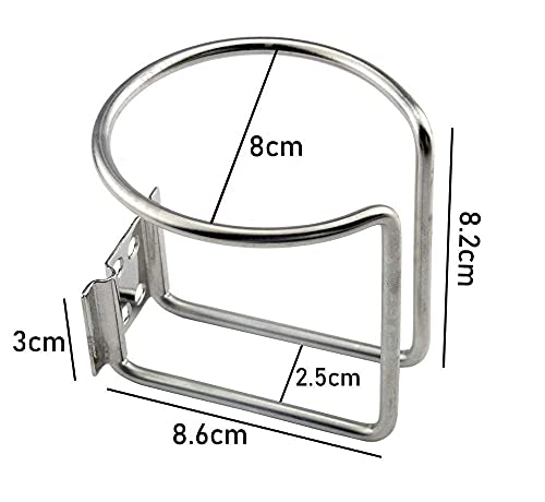 Skywin Wall Mounted Cup Holder - 2 Pack Boat Cup Holder for Yacht, Truck, Car and RV Installs on Walls and Railings - Wall RV Cup Holder fits Drink Cans, Bottles and Cups (Screw Mount) - color: Screw Mount, size: Medium (2 Pack)