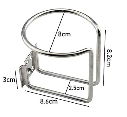 Skywin Wall Mounted Cup Holder - 2 Pack Boat Cup Holder for Yacht, Truck, Car and RV Installs on Walls and Railings - Wall RV Cup Holder fits Drink Cans, Bottles and Cups (Screw Mount) - color: Screw Mount, size: Medium (2 Pack)