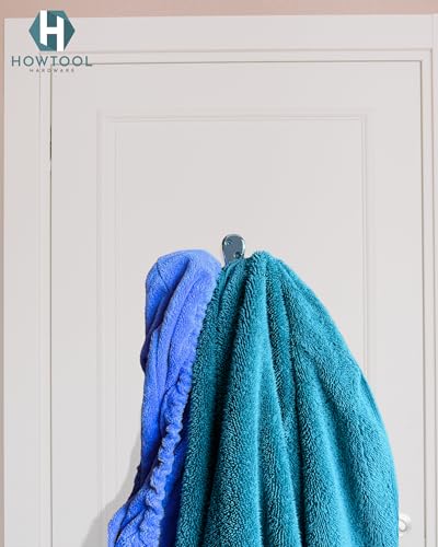 Double Robe Hook 5 Pack Chrome with Screws Wall Mounted Towel Scarf - color: Chrome
