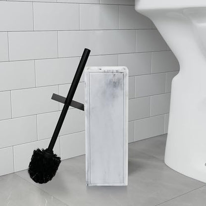 Toilet Brush and Holder Set for Bathroom, Stylish and Durable Cleaning Tool with Modern Design, Compact for Efficient Cleaning - style: Marble