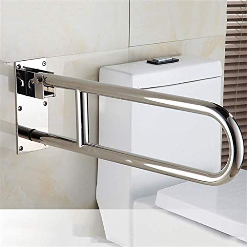 Grab Bars Handle Safety Support Hand Rails Grab Bar Stainless Steel U Type Foldable Handrail Rust Proof Polished Handle No-Slip Barrier-Free Bathroom Handrail Safety Handrail Toilet Rails for Elderly