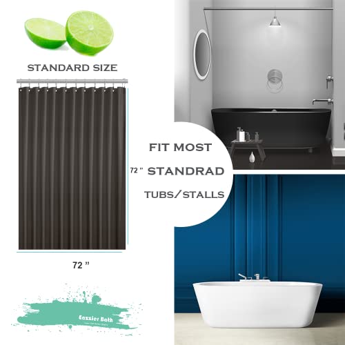 Taupe Plastic Shower Curtain Or Liner, 72x72 Inch Lightweight Brown Plastic Bathroom Shower Showroom Inner Curtain with Rustproof Metal Grommet Holes and Weighted Magnets - color: C02-taupe, size: 72"W x 72"L (Pack of 1)