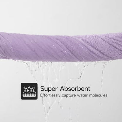 REDKISS Pack of 6 Towel Set - 2 Extra Large Bath, 2 Hand, 2 Washcloths, Ultra Soft & Highly Absorbent, Quicker to Dry, Purple Towels for Bathroom, Spa, Hotel, Gym - color: Purple