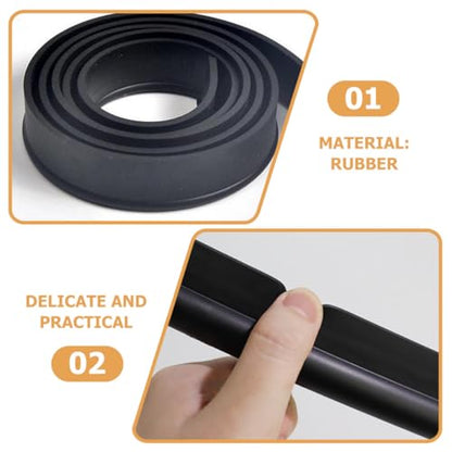 Abaodam 5pcs 25cm Replacement Rubber Squeegee Strips for Window and Shower Door Cleaning, Stainless Steel Holder Compatible, Sturdy Water Scraper for Glass Surfaces and Household Use