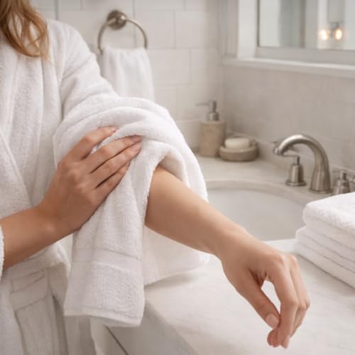 Lux Collection 8-Piece Luxury Towel Set, 100% Ring Spun Cotton, 400 GSM, White, Super Absorbent, Quick-Dry, 2 Bath, 2 Hand, 4 Washcloths