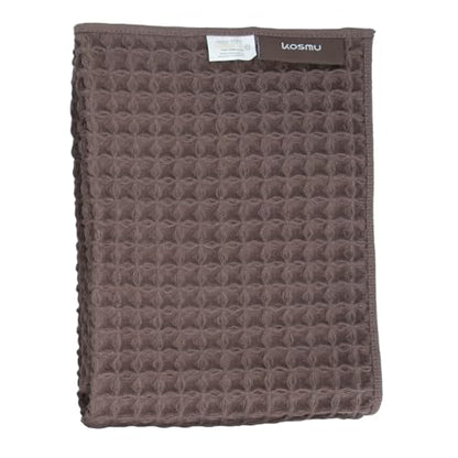 Luxury Organic Japanese Cotton Waffle Bath Towel | Thick, Absorbent, Quick Dry Bathroom Towels for Shower, Sauna, Onsen| Hotel & Spa Quality, Gift-Ready (Dark Cocoa, Hand Towel, 32" x 16") - color: Dark Cocoa, style: Hand Towel