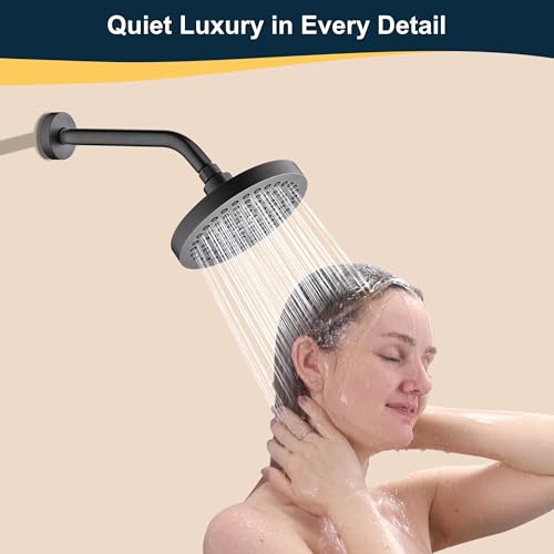 BRIGHT SHOWERS Shower Arm with Flange 10 Inches Solid Brass Shower Head Extension Arm, Wall Mounted Shower Pipe Arm for Rainfall Shower Head and Handheld Showerhead, Oil-Rubbed Bronze - color: Oil Rubbed Bronze, style: Basic 10 Inch