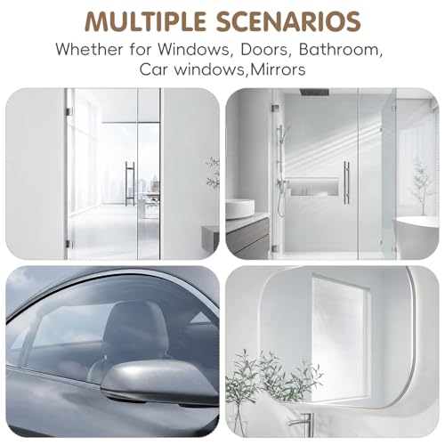 NUOBESTY Shower Squeegee for Glass Doors, Wood Handle White Silicone Wiper | 10" Streak-Free Blade with an Aesthetic Natural Grip. Includes Suction Cup & Over-Door Hook for Bathroom Mirrors & Tiles