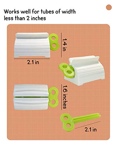 Toothpaste Squeezer, 6 Pcs Toothpaste Tube Squeezers, Multi-Purpose Toothpaste Dispenser, Rolling Toothpaste Holder Stand by MoHern