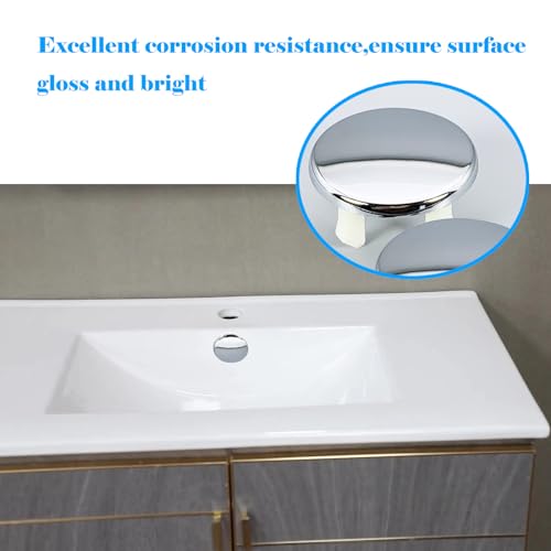 4 Pieces Bathroom Basin Sink Overflow Cover Rings Sink Overflow Ring Hole Round Basin Trim Drain Cap Cover for Kitchen Bathroom - color: Single layer
