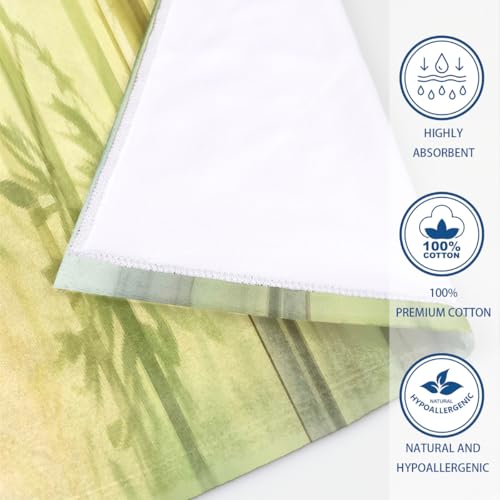 Bamboo Panda Bath Towels Set 3 Piece, Ultra Soft Absorbent Quick Dry Towels for Bathroom, 1 Hand Towel, 1 Wash Cloths, 1 Bath Towel