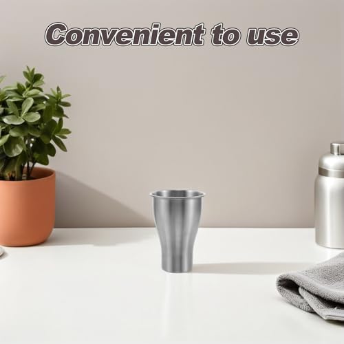 Stainless Steel Toothbrush Cup: 500ml/16.9oz Unbreakable Metal Drinking Glasses, Reusable Bathroom Mouthwash Rinse Cup and Travel Tumbler for Coffee Shop Hotel
