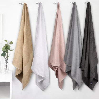 ESSELL 24/7 Aurora Collection 6 Piece Bath Towel Set, 100% Cotton, Durable, Quick Dry & Light Weight, 2 Bath Towels, 2 Hand Towels, 2 Washcloths - Blush - color: Blush
