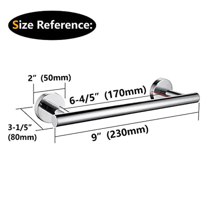 Nolimas Polished Chrome Bath Towel Bar Single Bars Towel Rack Rod Classic Wall Mounted Stainless Steel Bathroom Towel Bar Toilet Kitchen Towel Shelf Single Layer,9inch - color: Polished Chrome, size: 9inch