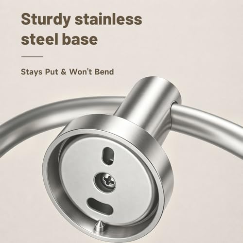 Toilet Paper Holder and Hand Towel Ring Bathroom Set | Brushed Nickel,Stainless Steel,Wall Mount,Bathroom Accessories,Hand Towel Ring and Toilet Paper Holder Set,Easy to install - color: Brushed Nickel