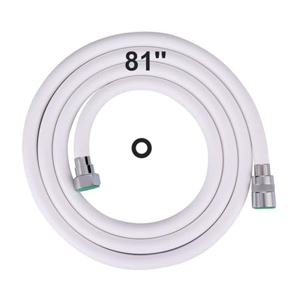 Shower Hose, 81 Inches Extra Long Shower Head Hose Extension for Bathing Toilet Cleaning Dogs Bathroom Bathing White Handheld Shower Hose - color: White, size: 81inch