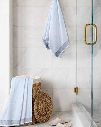 BELIZZI HOME Ultra Soft 2 Pack Oversized Bath Towel Set, 28x55 inches, 100% Cotton, Large, White - color: White