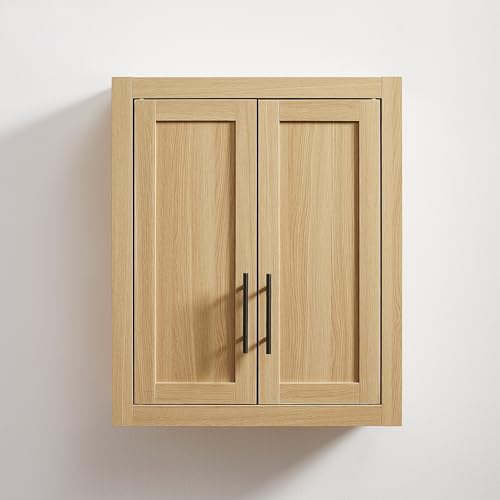 Crosley Furniture Savannah Wall Mounted Bathroom Storage Medicine Cabinet with Shelves, Natural - color: Natural, style: Wall Cabinet