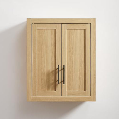 Crosley Furniture Savannah Wall Mounted Bathroom Storage Medicine Cabinet with Shelves, Natural - color: Natural, style: Wall Cabinet