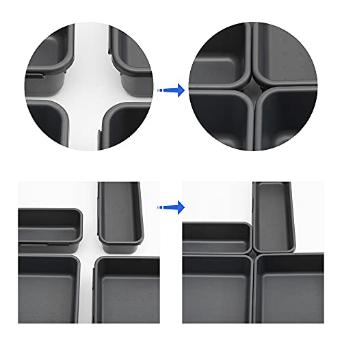 BYCY Office Drawer Organizers Bins Junk Drawer Organizers Tray Storage Dividers for Office Desk Dress Makeup (13pcs 2Size) - size: 13pcs 2Size