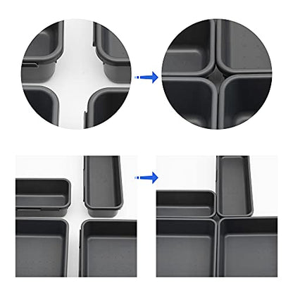 BYCY Office Drawer Organizers Bins Junk Drawer Organizers Tray Storage Dividers for Office Desk Dress Makeup (13pcs 2Size) - size: 13pcs 2Size