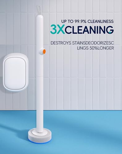 Disposable Toilet Cleaning System - Toilet Brush Kit with 36 High-Performance Refills, Wall Mounted Toilet Brush and Holder for Deep Cleaning Bathroom (Toilet Brush+18 Refills)