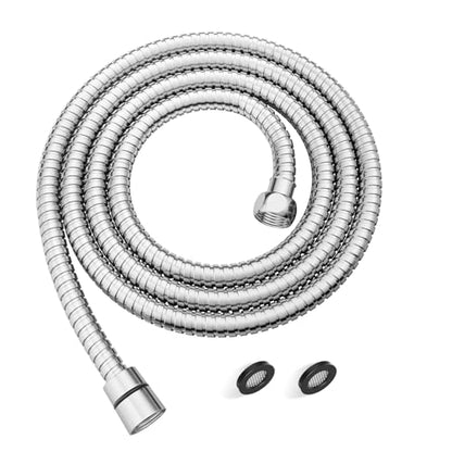 JOMOO Shower Hose, 99 Inch Extra Long Flexible Stainless Steel Handheld Showerhead Hose with Brass Insert and Nut, EPDM Inner Tube, Anti-Kink Chrome Bathroom Shower Head Hose Replacement - color: Chrome, size: 99 Inch